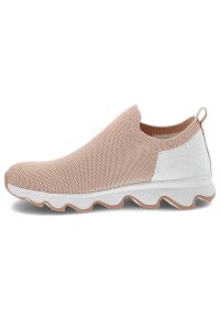 Big-Star - Beżowe Sneakersy Big Star Modne Buty Damskie. Okazja: na spacer, na co dzień, do pracy. Zapięcie: bez zapięcia. Kolor: beżowy. Materiał: materiał. Szerokość cholewki: normalna. Wzór: aplikacja. Sport: turystyka piesza