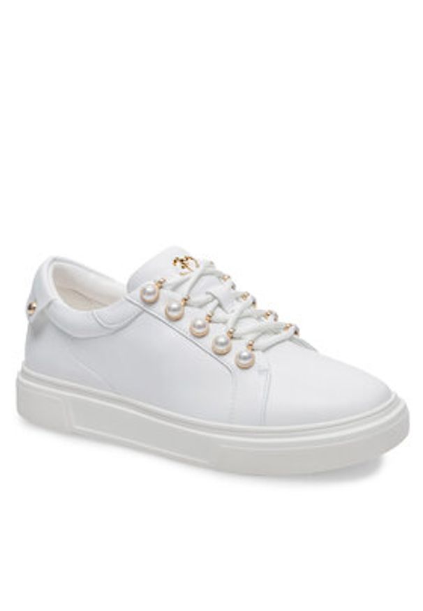 Eva Minge Sneakersy NOEMIE-035-18 Biały. Kolor: biały. Materiał: skóra