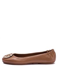 Tory Burch Baleriny Minnie Travel Ballet With Metal Logo 50393 Brązowy. Kolor: brązowy. Materiał: skóra #7