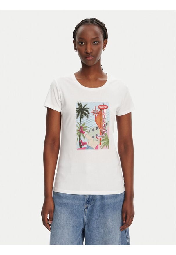 Liu Jo T-Shirt WA5239 JS923 M9565 Biały Regular Fit. Kolor: biały. Materiał: bawełna