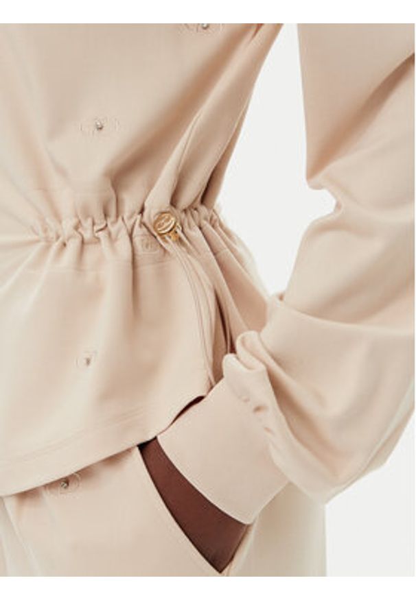 Liu Jo Sport Bluza TA5190 J5942 Beżowy Regular Fit. Kolor: beżowy. Materiał: syntetyk. Styl: sportowy