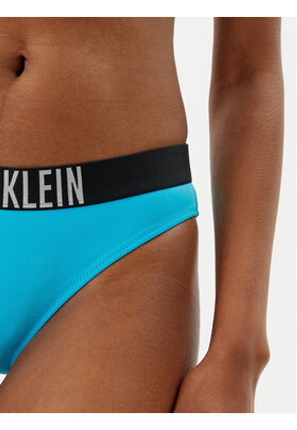 Calvin Klein Swimwear Dół od bikini KW0KW02856 Niebieski. Kolor: niebieski. Materiał: syntetyk