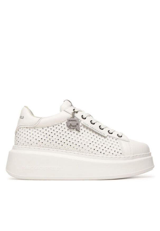 Karl Lagerfeld - KARL LAGERFELD Sneakersy KL63577N Biały. Kolor: biały. Materiał: skóra