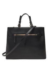 TOMMY HILFIGER - Tommy Hilfiger Torebka Heritage Satchel AW0AW17211 Czarny. Kolor: czarny. Materiał: skórzane #5