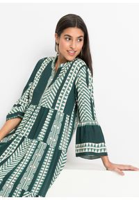 bonprix - Długa sukienka z lejącej wiskozy. Kolor: niebieski. Materiał: wiskoza. Wzór: nadruk. Długość: maxi #2