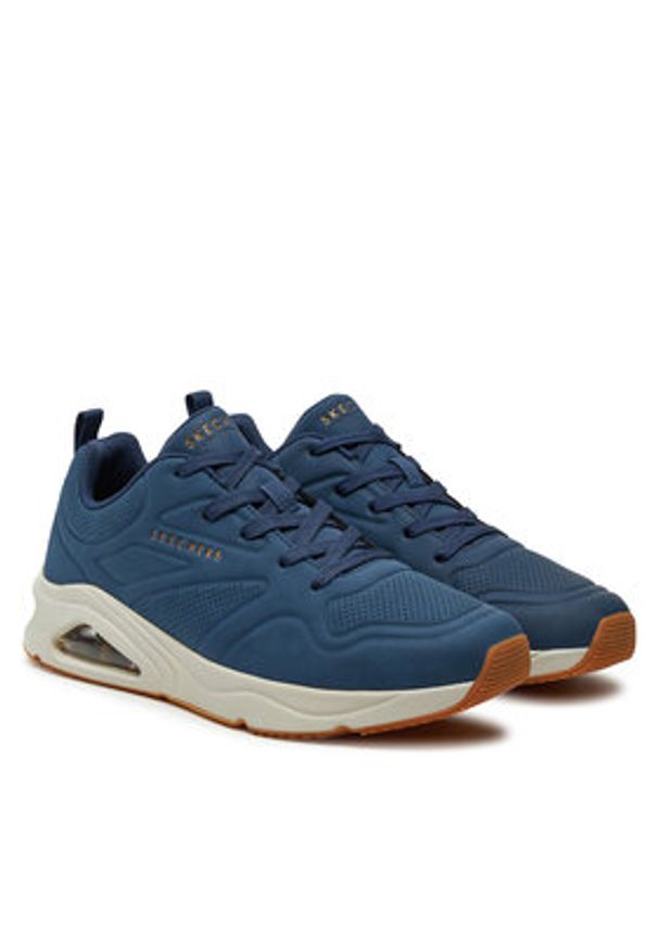 skechers - Skechers Sneakersy Casairal 183090/NVY Granatowy. Kolor: niebieski. Materiał: skóra