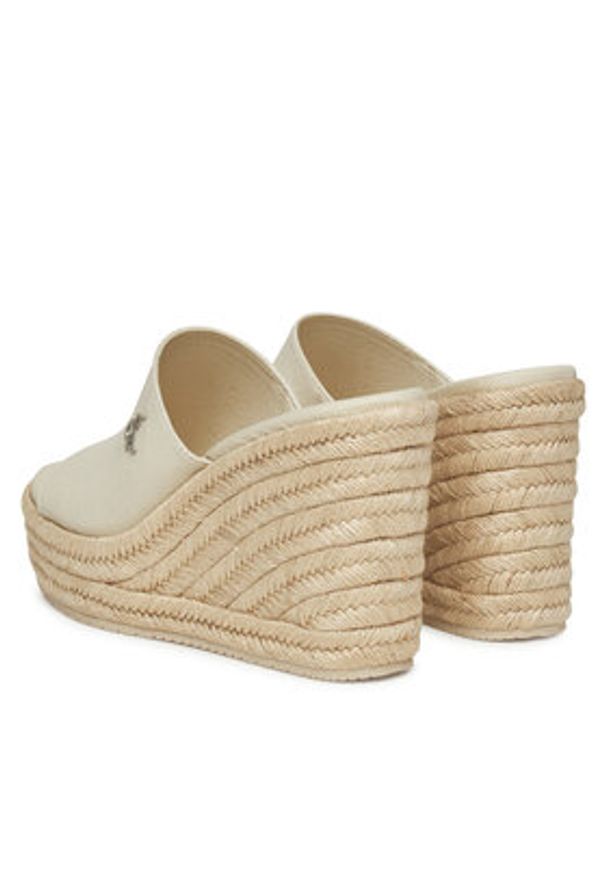 Calvin Klein Jeans Espadryle Wedge Rope Slide Mg YW0YW01699 Écru. Materiał: materiał
