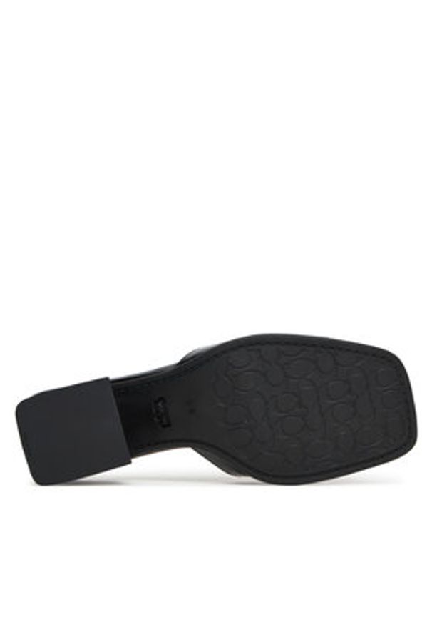 Coach Klapki Sculpted C CBO42 Czarny. Kolor: czarny. Materiał: skóra