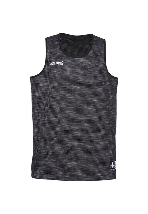 SPALDING - Tank top Spalding Street réversible. Kolor: wielokolorowy, szary, czarny. Wzór: haft, aplikacja. Sport: koszykówka
