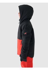 4f - 4F Kurtka narciarska membrana 5000 chłopięca - czerwona 122 (6-7 lat). Okazja: na co dzień. Typ kołnierza: kaptur. Kolor: czerwony. Materiał: poliester, dzianina, materiał, tkanina. Wzór: gładki. Sezon: lato. Styl: klasyczny, casual, sportowy #2