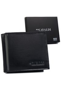 4U CAVALDI - Portfel męski Cavaldi 0035-P-BS czarny. Kolor: czarny. Materiał: skóra #1