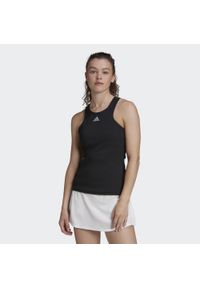 Adidas - Damski tank top adidas Tennis Y. Kolor: czarny. Materiał: materiał. Sezon: lato. Sport: tenis, fitness