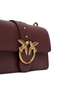 Pinko - PINKO Torebka Love One Mini ST.CL Al 25-26 PLTT 105856 A0F1 Bordowy. Kolor: czerwony. Materiał: skórzane #5