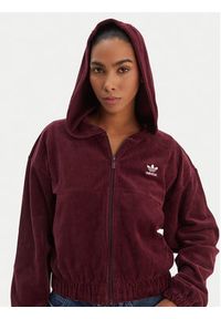 Adidas - adidas Bluza Essentials Chenile KE1119 Bordowy Loose Fit. Kolor: czerwony. Materiał: bawełna #5