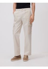 Reserved - Spodnie cargo z lyocellem - złamana biel. Materiał: bawełna #1