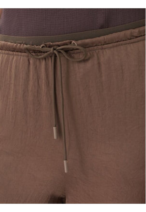 Marella Spodnie materiałowe Bronzo 2613131085 Brązowy Relaxed Fit. Kolor: brązowy. Materiał: acetat