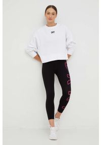 DKNY - Dkny bluza damska kolor biały gładka. Kolor: biały. Wzór: gładki #4