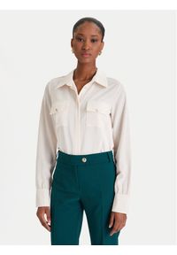Rinascimento Koszula CFC0125777003 Beżowy Regular Fit. Kolor: beżowy. Materiał: syntetyk
