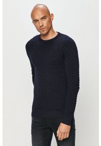 Jack & Jones - Sweter. Okazja: na co dzień. Kolor: niebieski. Materiał: dzianina. Długość rękawa: długi rękaw. Długość: długie. Styl: casual #3