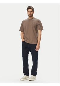 Jack & Jones T-Shirt Blaowen Ss 12292397 Brązowy Regular Fit. Kolor: brązowy. Materiał: bawełna #3