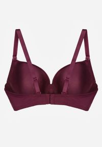 Renee - Ciemnofioletowy Biustonosz o Gładkim Wykończeniu z Kokardką Phiphise. Kolor: fioletowy. Wzór: gładki #7