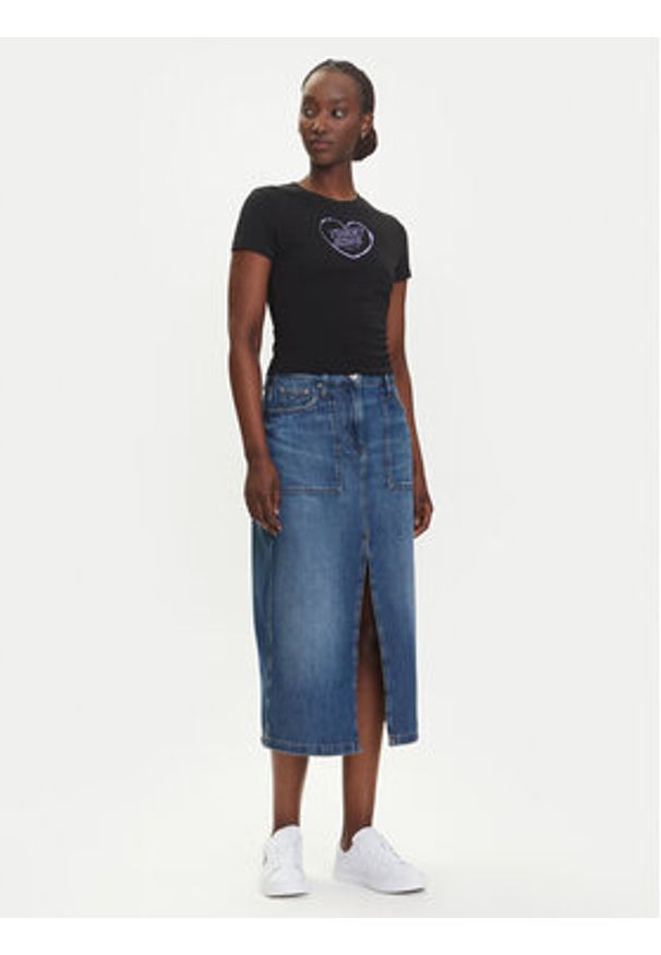 Tommy Jeans Spódnica jeansowa Claire DW0DW21070 Granatowy Regular Fit. Kolor: niebieski. Materiał: bawełna