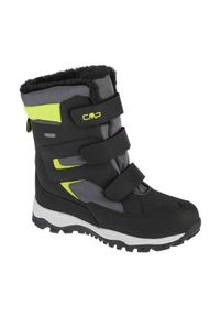 Buty CMP Hexis Snow Boot Jr 30Q4634-U901 czarne. Kolor: czarny. Materiał: guma, syntetyk, materiał. Szerokość cholewki: normalna. Sezon: zima