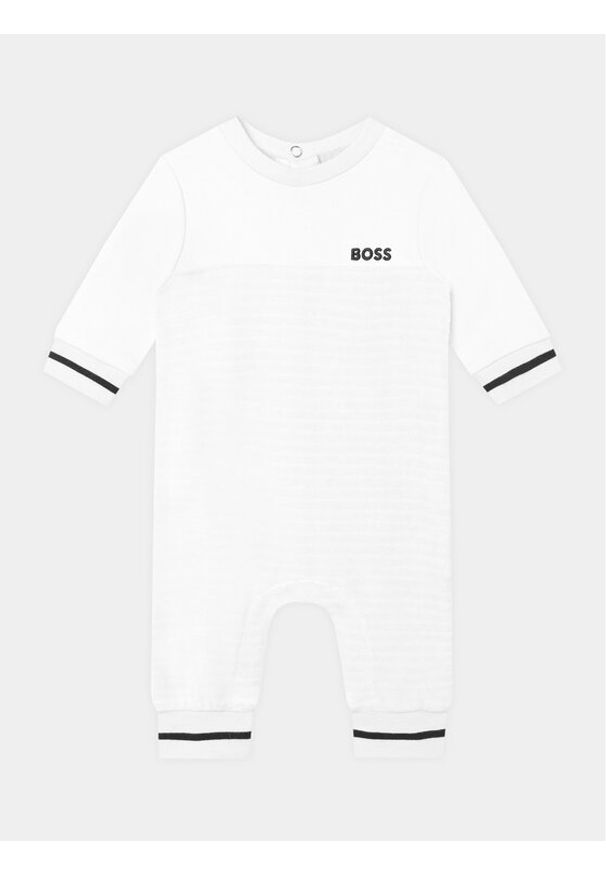BOSS - Boss Pajac J94353 Niebieski Regular Fit. Kolor: niebieski. Materiał: bawełna