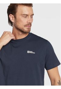 Jack Wolfskin T-Shirt Essential 1808382 Granatowy Regular Fit. Kolor: niebieski. Materiał: bawełna #2