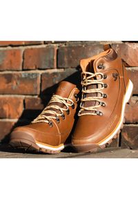 Skórzane buty męskie trekkingowe ciemny brąz Outback Bustagrip brązowe. Kolor: brązowy. Materiał: skóra #8