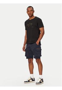 Alpha Industries Szorty materiałowe Crew 176203 Granatowy Regular Fit. Kolor: niebieski. Materiał: bawełna #2