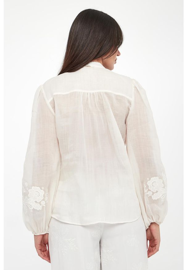 Twinset Milano - Bluzka damska z haftem TWINSET. Wzór: haft