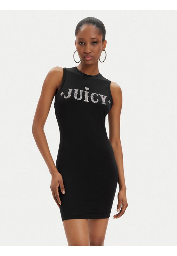 Juicy Couture Sukienka codzienna Prince Rodeo JCBED223827 Czarny Slim Fit. Okazja: na co dzień. Kolor: czarny. Materiał: bawełna. Typ sukienki: proste. Styl: casual