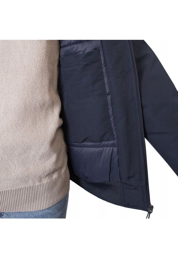 Ocieplona Zimowa Kurtka z Wysokim Kołnierzem - Pako Jeans - Granatowa. Kolor: niebieski. Materiał: tkanina, poliester. Sezon: zima