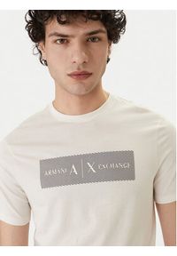 Armani Exchange T-Shirt XM002472 AF10356 U1074 Écru Slim Fit. Kolor: kremowy. Materiał: bawełna #3