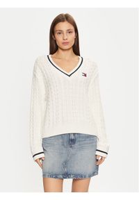 Tommy Jeans Sweter DW0DW19885 Écru Regular Fit. Materiał: bawełna #1