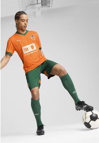 Puma - Męskie szorty Valencia CF 24/25 PUMA Vine Rickie Orange Green. Kolor: żółty, pomarańczowy, wielokolorowy, zielony. Sport: piłka nożna