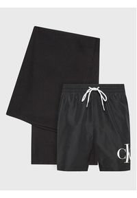 Calvin Klein Swimwear Szorty kąpielowe KM0KM00849 Czarny Regular Fit. Kolor: czarny. Materiał: syntetyk #4