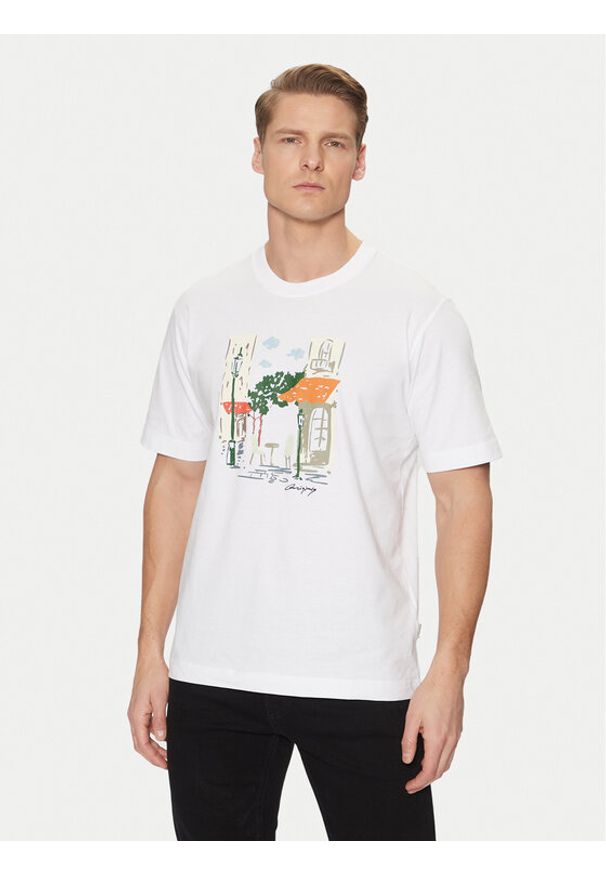 Jack & Jones - Jack&Jones T-Shirt Machester 12273549 Biały Relaxed Fit. Kolor: biały. Materiał: bawełna