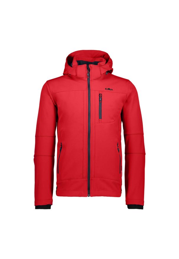 Kurtka męska turystyczna CMP 3A01787N. Typ kołnierza: kaptur. Kolor: czerwony. Materiał: softshell. Sport: turystyka piesza