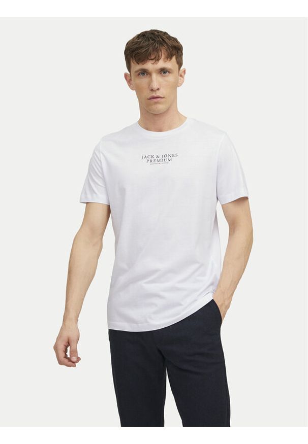 Jack & Jones T-Shirt Archie 12217167 Biały Regular Fit. Kolor: biały. Materiał: bawełna