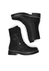 Rieker Trzewiki 70048-01 Czarny. Kolor: czarny. Materiał: materiał #3