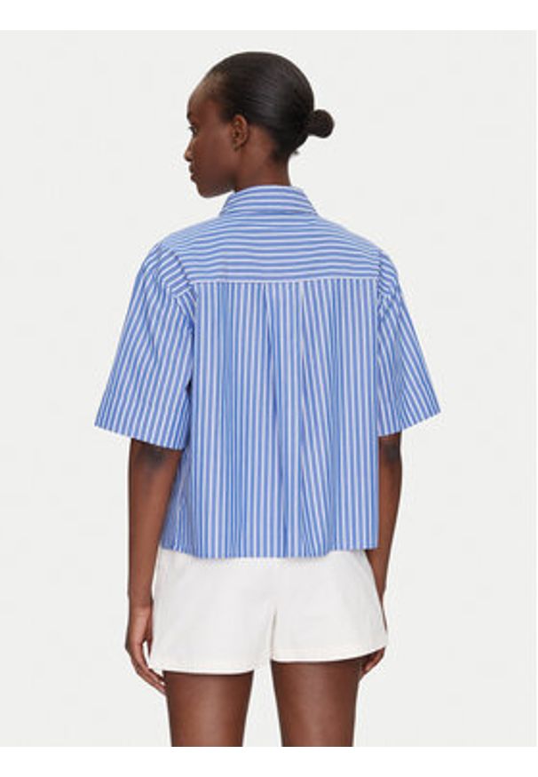 TOMMY HILFIGER - Tommy Hilfiger Koszula WW0WW44717 Niebieski Boxy Fit. Kolor: niebieski. Materiał: bawełna