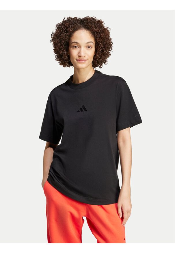 Adidas - adidas T-Shirt ALL SZN IX3808 Czarny Loose Fit. Kolor: czarny. Materiał: bawełna