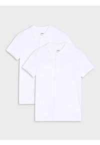 Sinsay - Koszulki polo 2 pack - biały. Typ kołnierza: polo. Kolor: biały