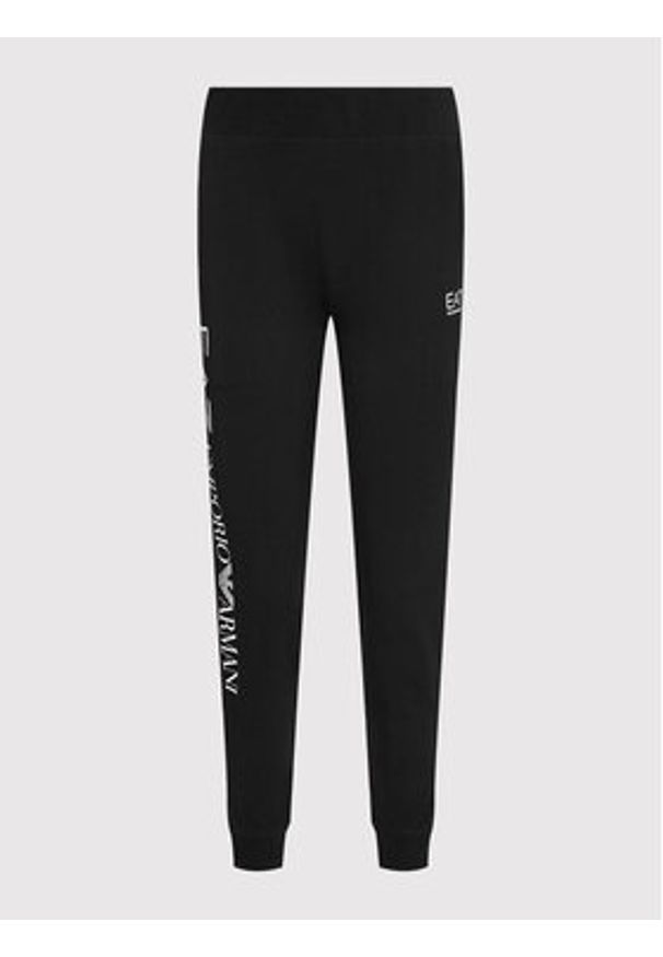 EA7 Emporio Armani Spodnie dresowe 8NTP85 TJCQZ 0203 Czarny Regular Fit. Kolor: czarny. Materiał: dresówka, bawełna