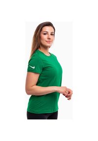 Koszulka treningowa damska Nike Park 20. Kolor: zielony. Materiał: bawełna. Technologia: Dri-Fit (Nike)