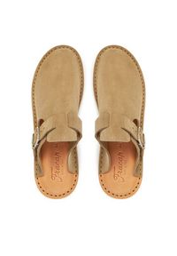 Fracap Klapki S100 Brązowy. Kolor: brązowy. Materiał: zamsz, skóra #3