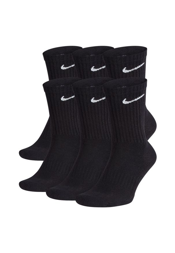 Nike - Skarpety Unisex Adult Everyday Cushioned (zestaw 6 Sztuk). Kolor: czarny. Sport: turystyka piesza