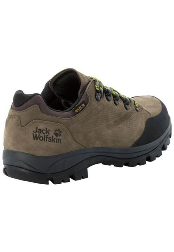 Buty trekkingowe męskie Jack Wolfskin Rebellion Texapore Low. Zapięcie: sznurówki. Kolor: brązowy. Materiał: materiał, syntetyk. Szerokość cholewki: normalna. Sport: turystyka piesza